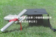 中国戏曲学院考研复试名单（中国戏曲学院考研复试名单公示）
