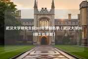 武汉大学研究生院2018年录取名单（武汉大学2018硕士拟录取）